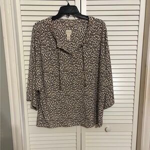 NWOT Chico's Women's Animal Print Blouse
